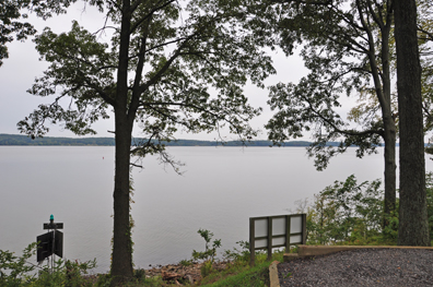 view from the bay windows of the two RV Gypsies' motorhome