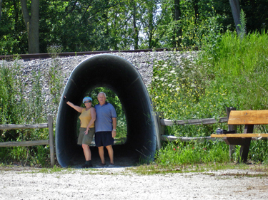 The two RV Gypsies in a short tunnel 