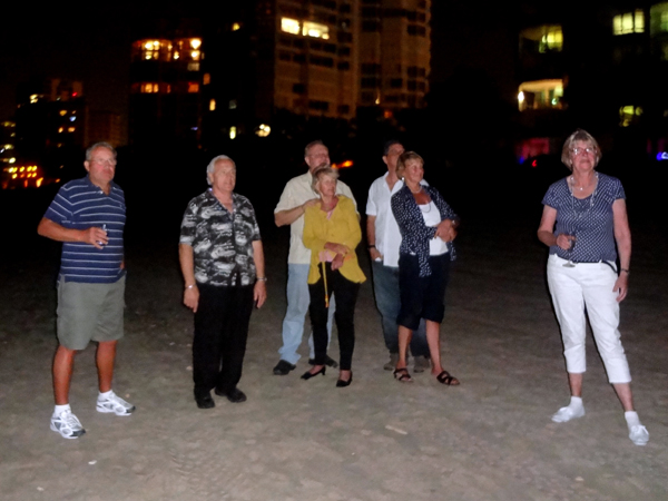 friends watching the fireworks