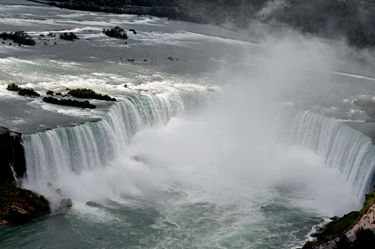 The Canadian Falls - Horseshoe Falls - as seen from the Skylon Tower