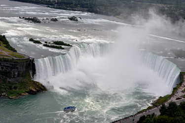 The Canadian Falls - Horseshoe Falls - as seen from the Skylon Tower