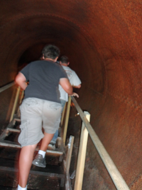 the grandson of the two RV Gypsies Entering Lockport Cave