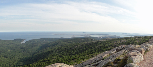 View from Cadillac Mountain Summit Trail Arcadia National Park