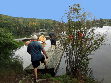 Lee Duquette on the dock