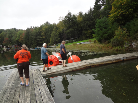 Lee Duquette on the dock