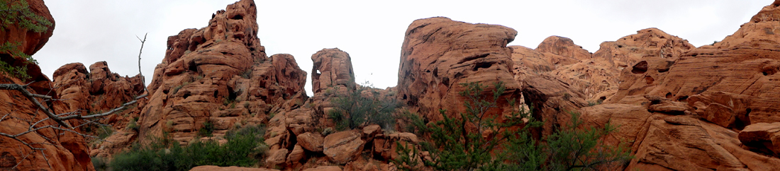 panorama of the cliffs at Valley of Fire State Park