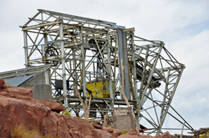 remains of a tramway system at Guano Point