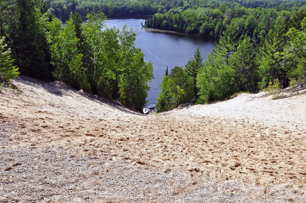 sand dunes at Foote Pond Scenic Overlook