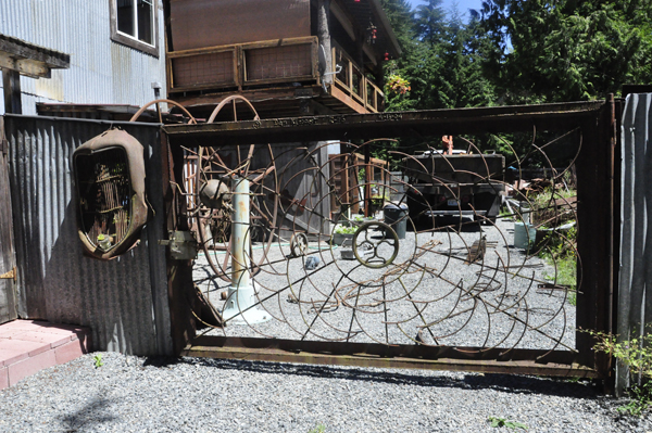 gate to the back yard work area