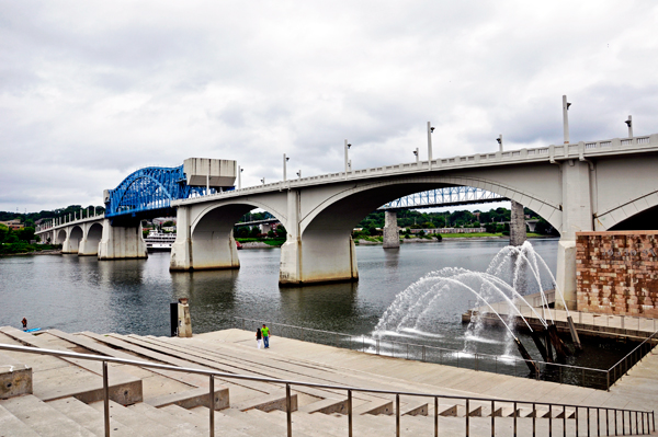 Ross Landing and the view from the top of the stairs