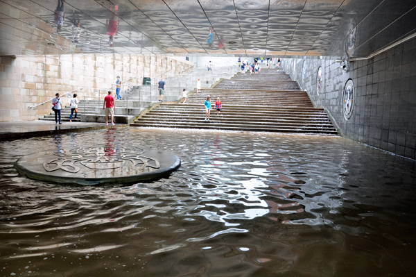 pool of water at Ross Landing