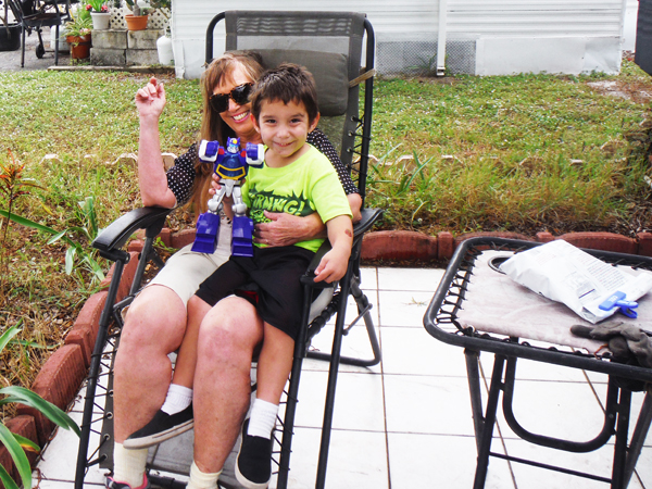 Karen Duquette and her great-grandson