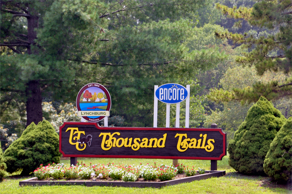 Thousand Trails Lynchburg Virginai entrance