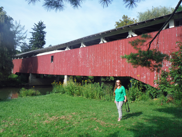 Karen Duquette at Bogert Covered Bridge 