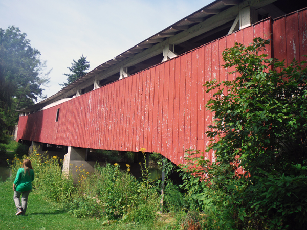 Karen Duquette at Bogert Covered Bridge