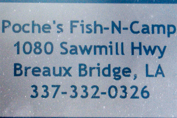 Poche's Fish-N-Camp sign