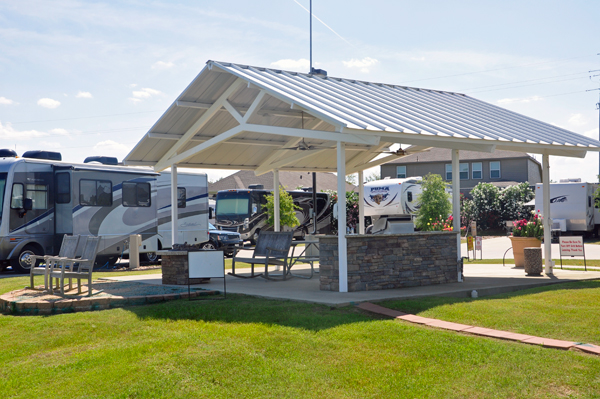 outdoor cooking area
