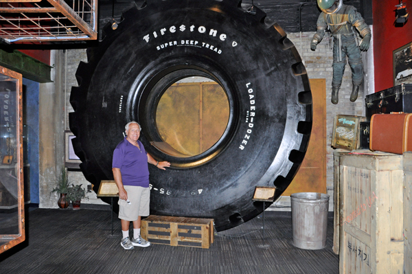 a giant Tire and Lee