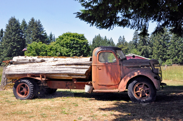wood delivery truck