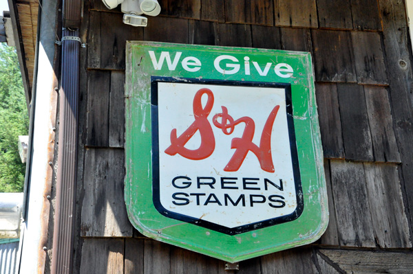 S & H Green Stamps sign