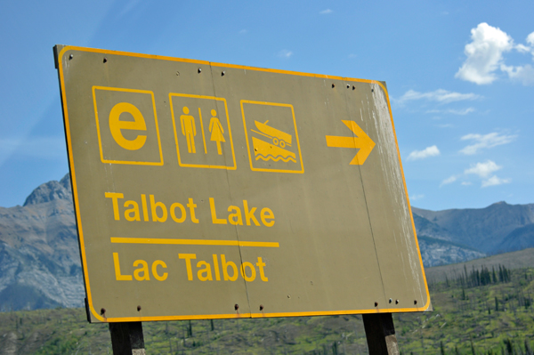 Talbot Lake sign
