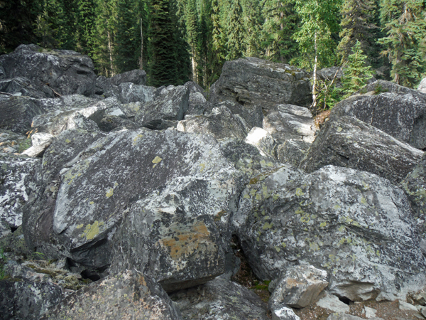 Big boulders on the Rock Garden trail