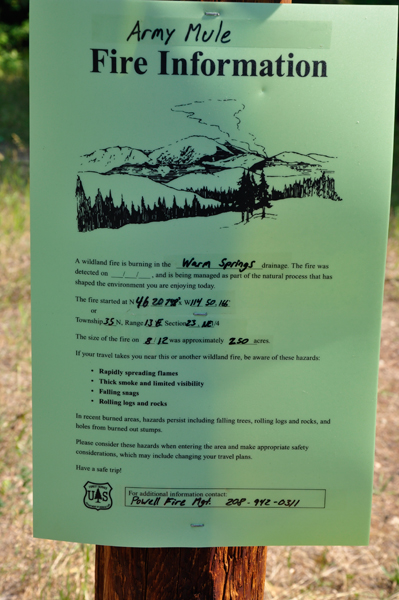 sign: fire information