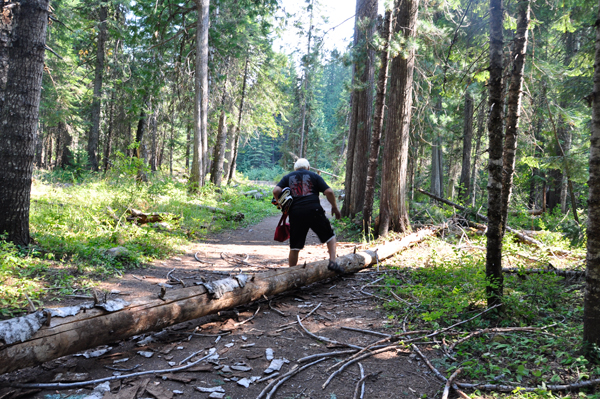 Lee Duquette on the beginning fo the trail