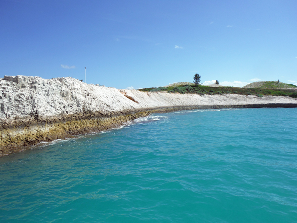 The tender approaching Great Stirrup Cay