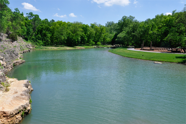 view from the first waterfall