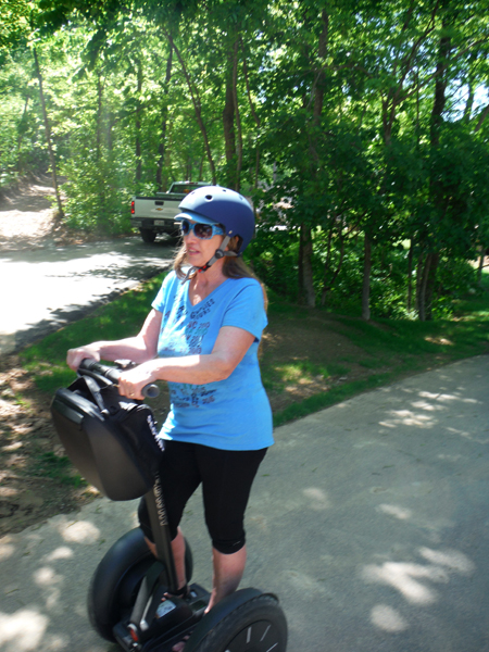 Karen Duquette on her 14th Segway ride