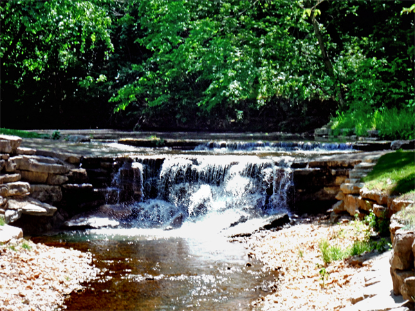 waterfall at Dogwood Canyon Nature Park