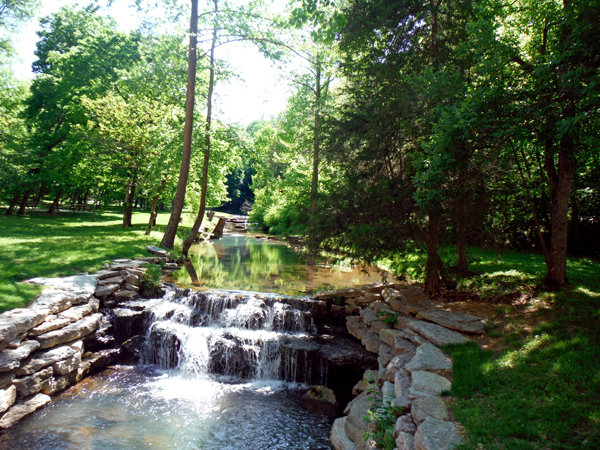 waterfall at Dogwood Canyon Nature Park