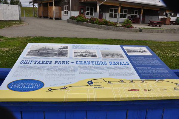 sign at Shipyards Park