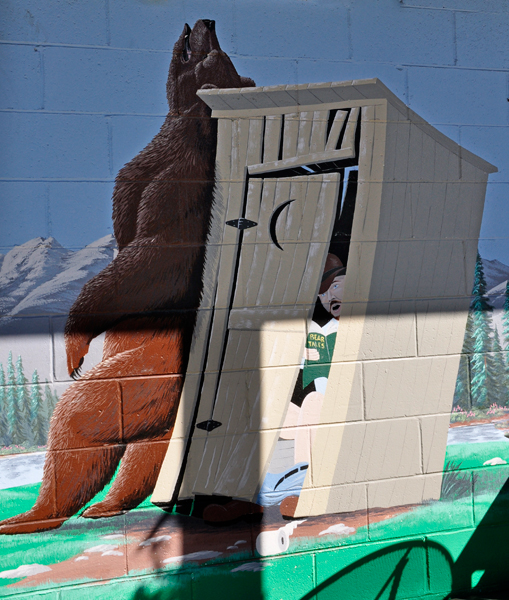 bear and toilet painting