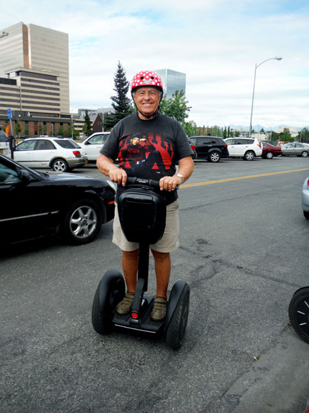 Lee Duquette on his Segway in Alaska