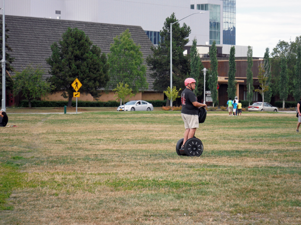 Lee Duquette on his Segway in Alaska