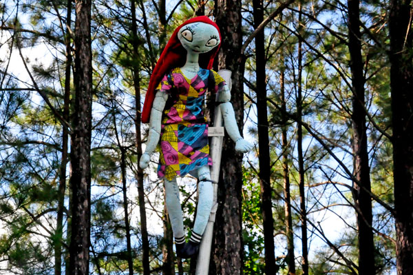 spooky girl in the tree