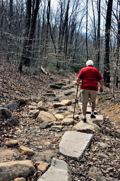 Lee Duquette on the hiking trail