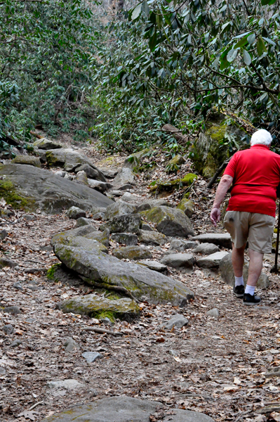 Lee Duquette on the hiking trail
