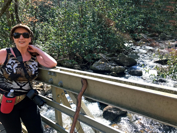 Lee Duquette on a bridge