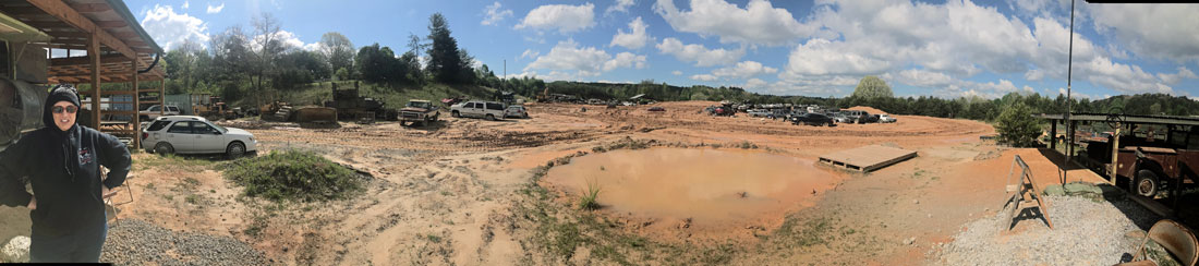 Karen Duquette at the mud track