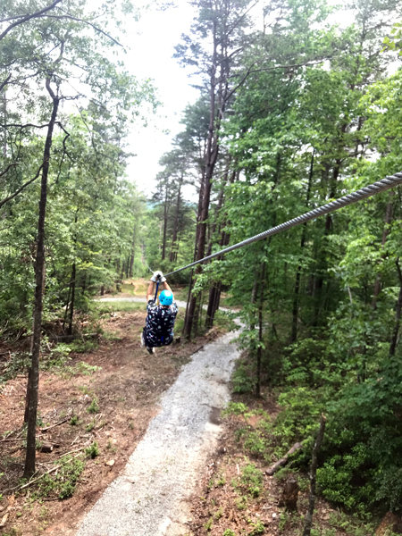 Lee Duquette on the zipline