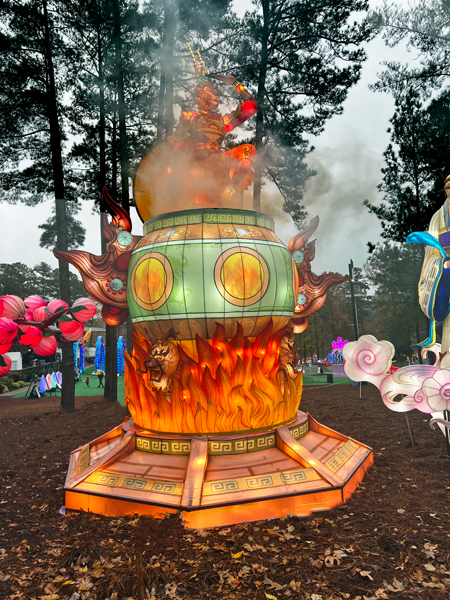 The Monkey King pops up out of the cauldron