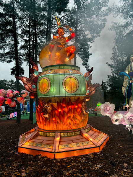 The Monkey King pops up out of the cauldron