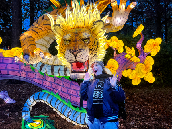 Karen Duquette with a Mythical Creature