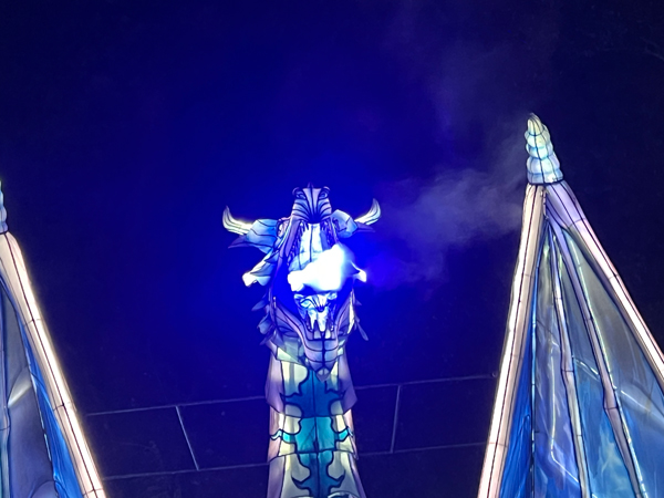 Ice Dragon breathing smoke