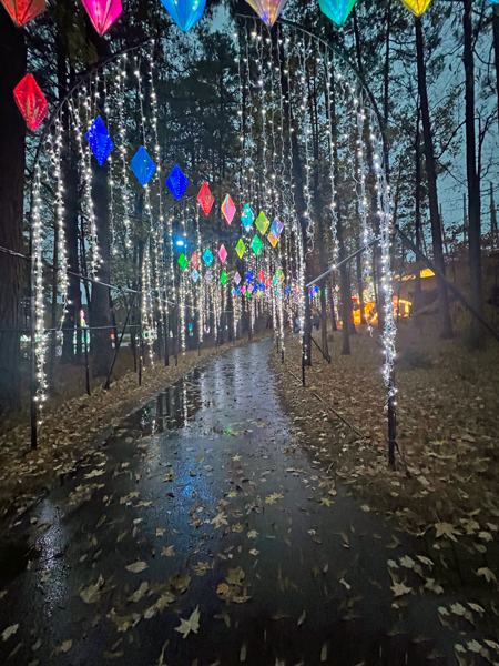 the lighted walkway
