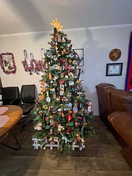 the Christmas tree