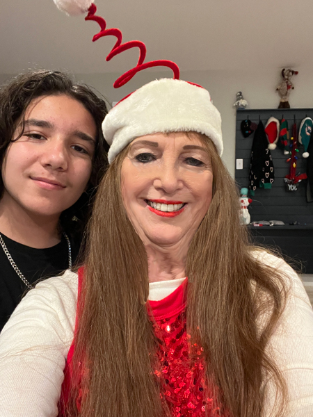Karen Duquette and her great-grandson.